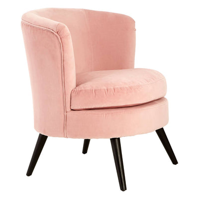 Noosa & Co. Living Round Pink Velvet Plush Armchair House of Isabella UK