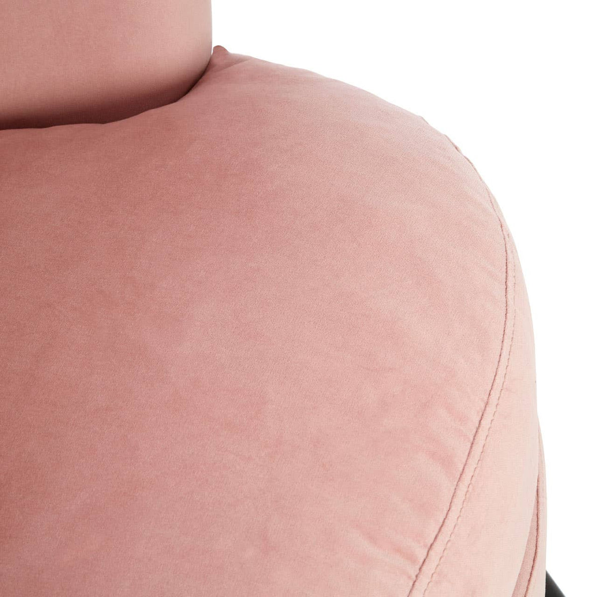 Round Pink Velvet Plush Armchair.