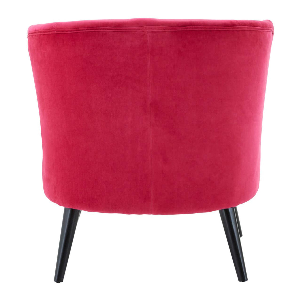 Round Plush Pink Cotton Velvet Armchair.
