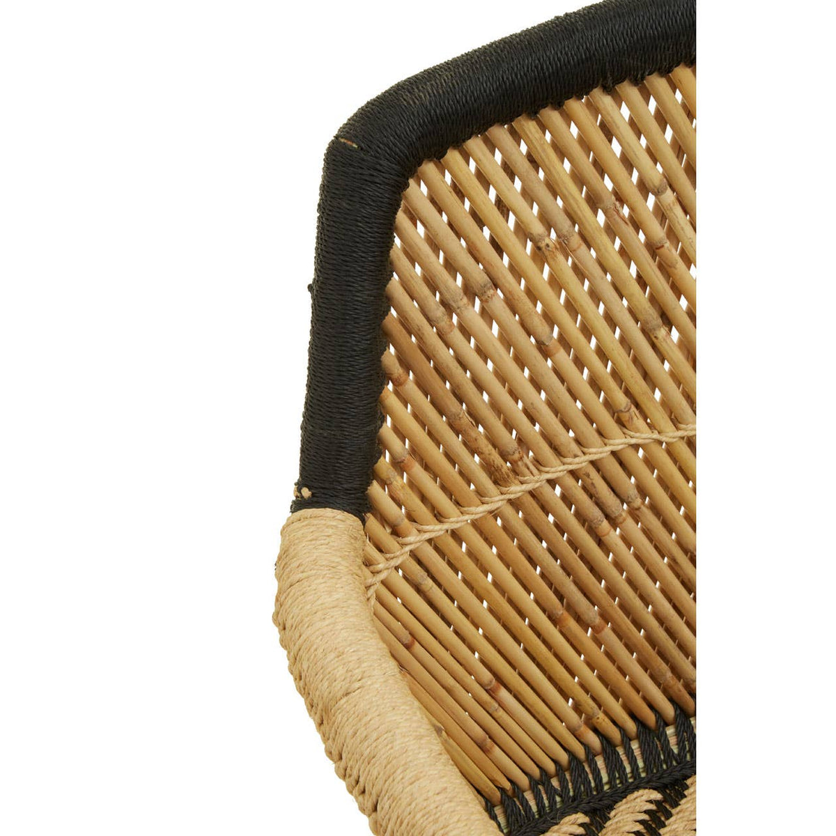 Rowan Two Seater Natural and Black Sofa.