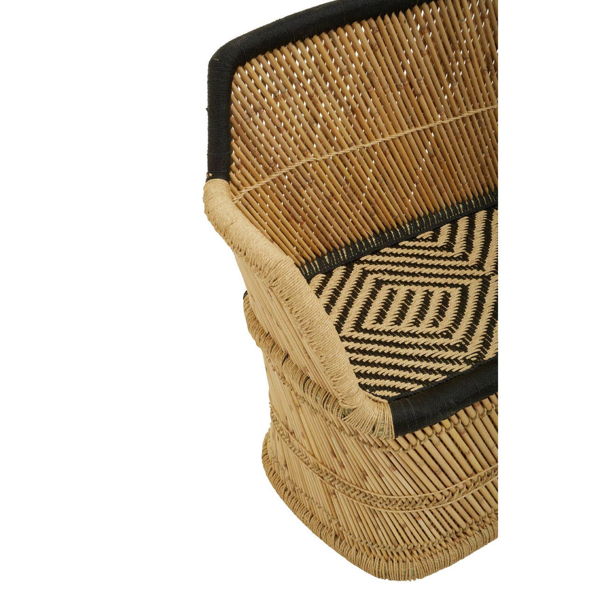 Rowan Two Seater Natural and Black Sofa.