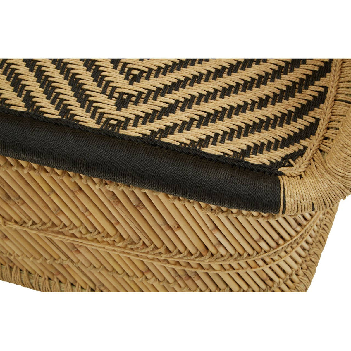 Rowan Two Seater Natural and Black Sofa.