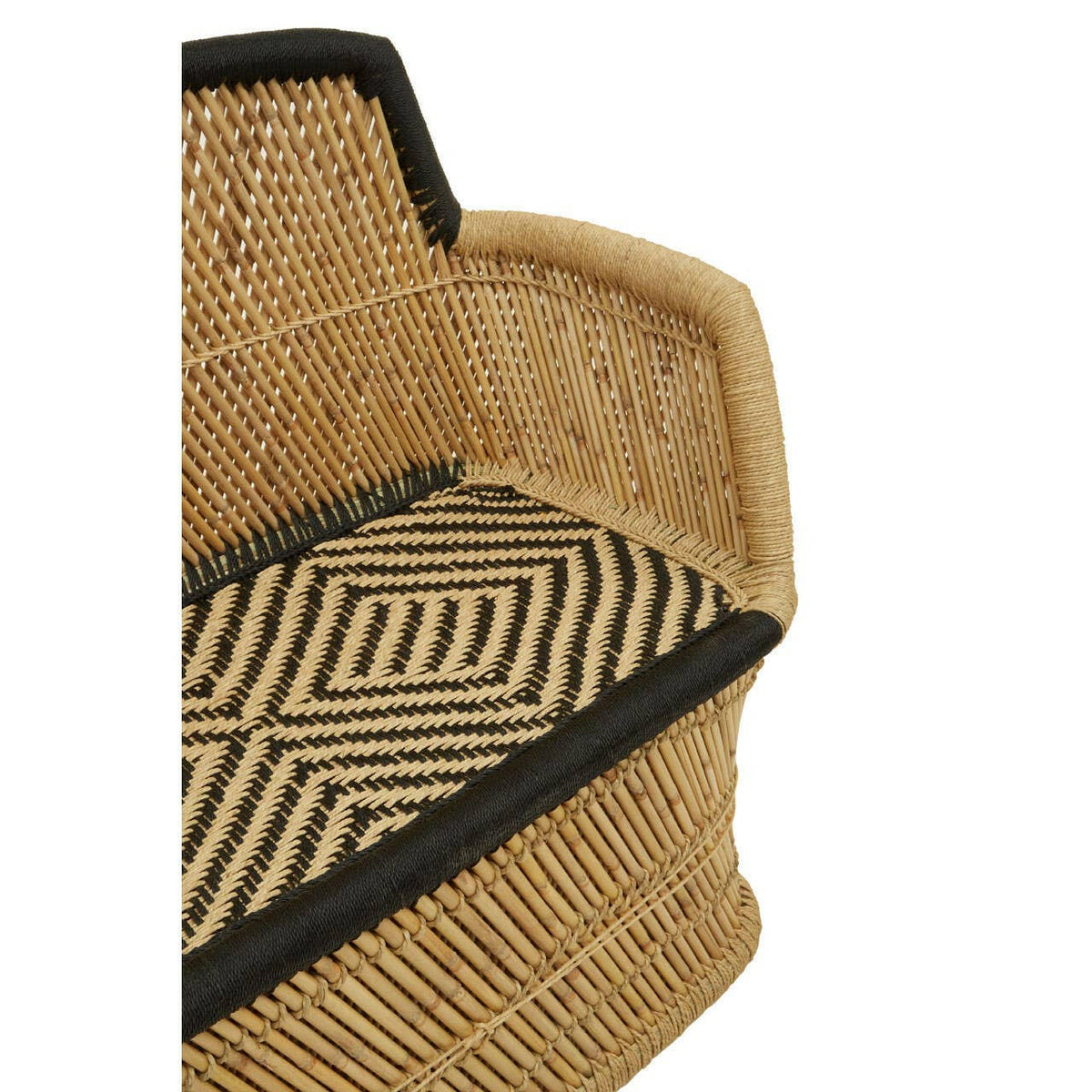 Rowan Two Seater Natural and Black Sofa.