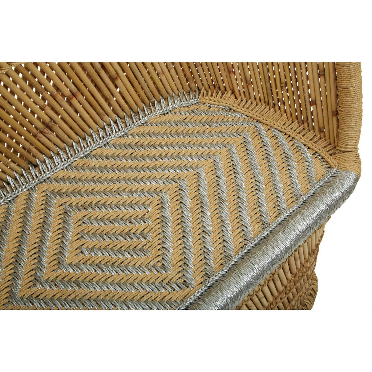 Rowan Two Seater Natural and Silver Sofa.