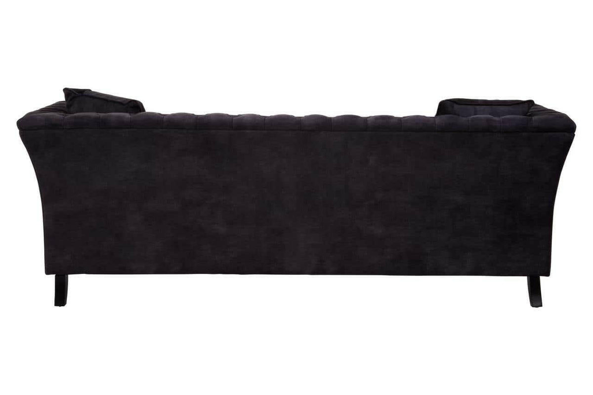 Sabrina Three Seat Grey Velvet Sofa.