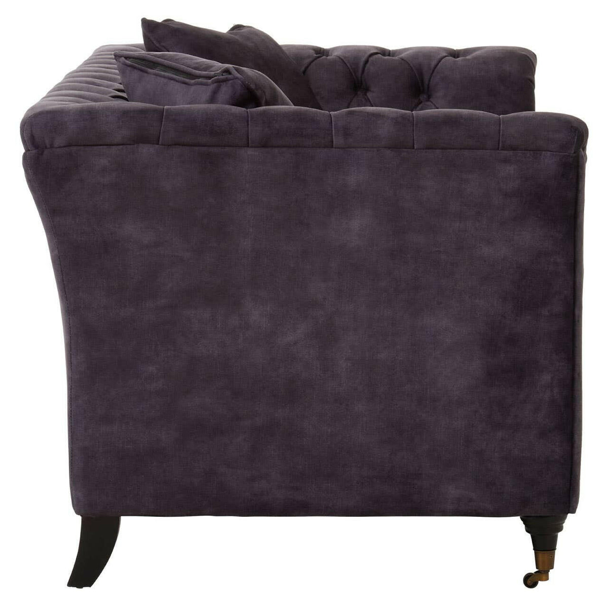 Sabrina Two Seat Grey Velvet Sofa.