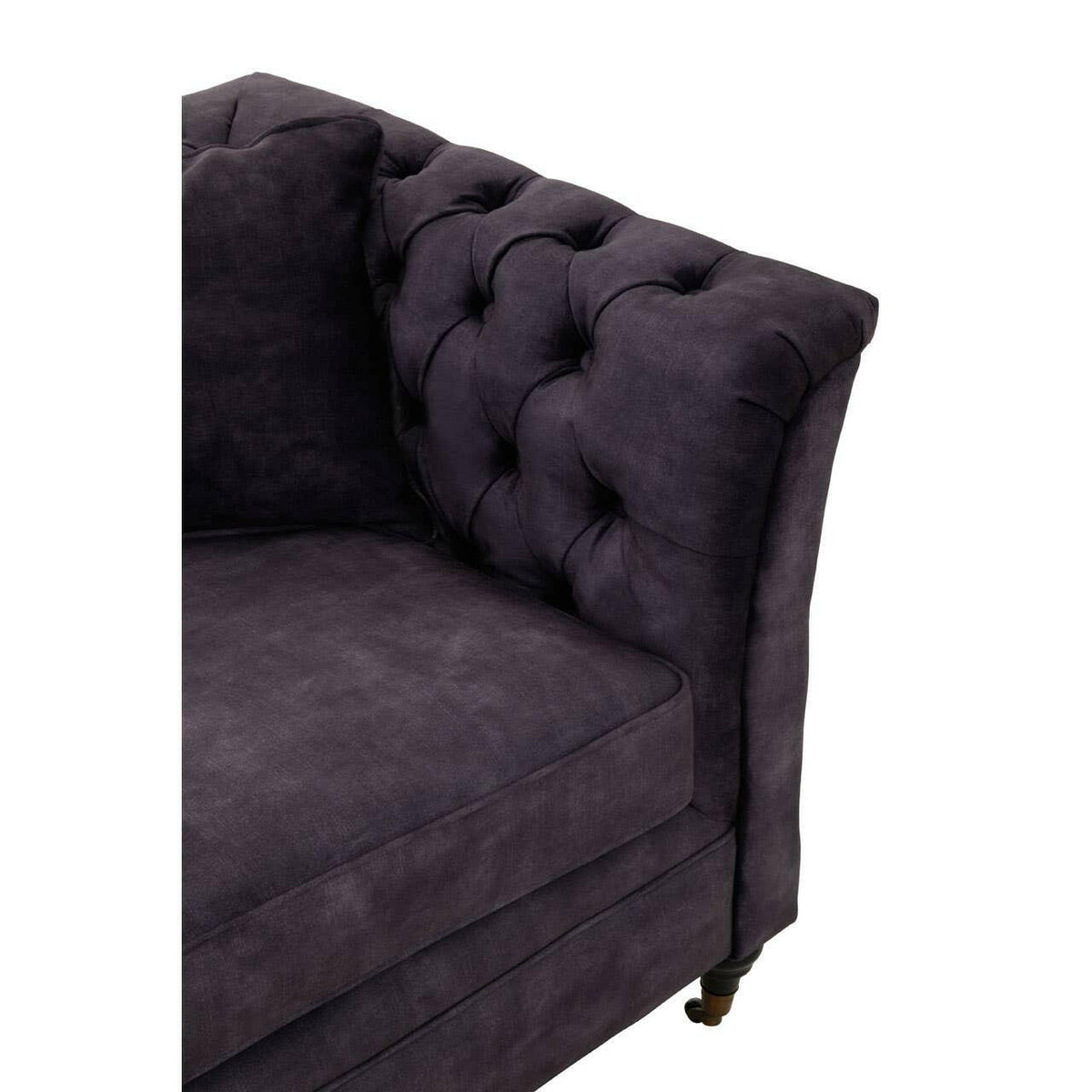 Sabrina Two Seat Grey Velvet Sofa.