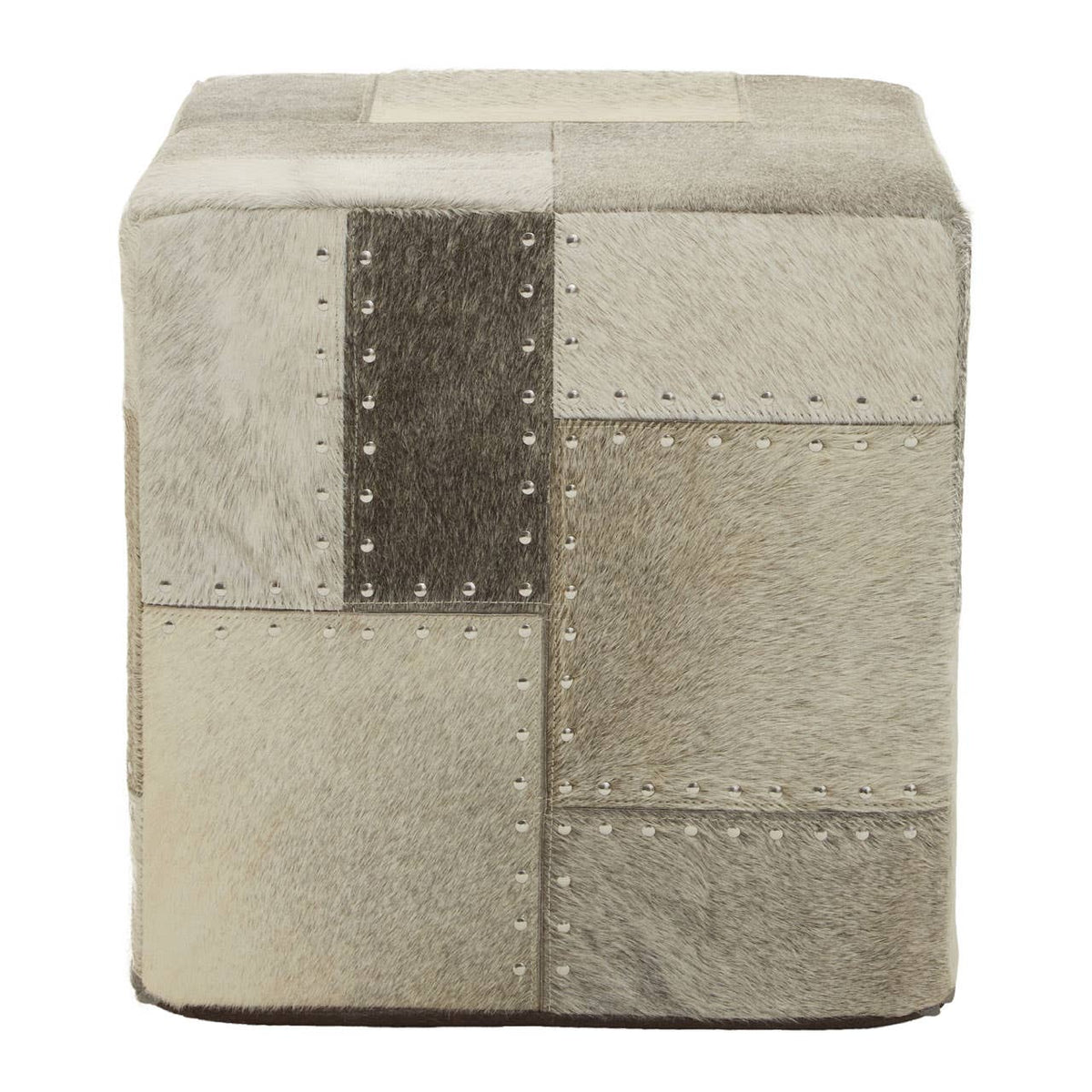 Safira Grey Pouffe.
