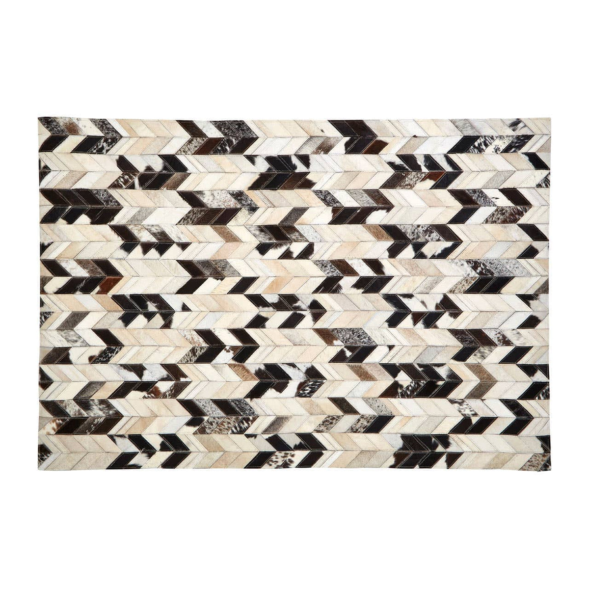 Safira Large Black / White Patchwork Rug.