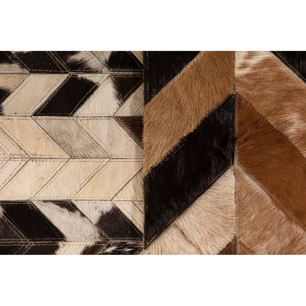 Safira Large Black / White Patchwork Rug.