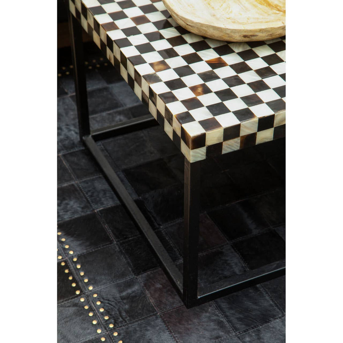 Safira Large Rug With Stud Detail.