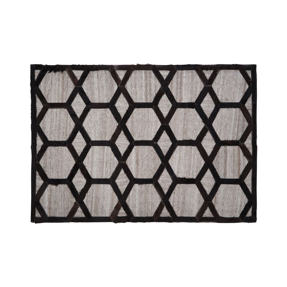 Safira Small Black Patchwork Rug.