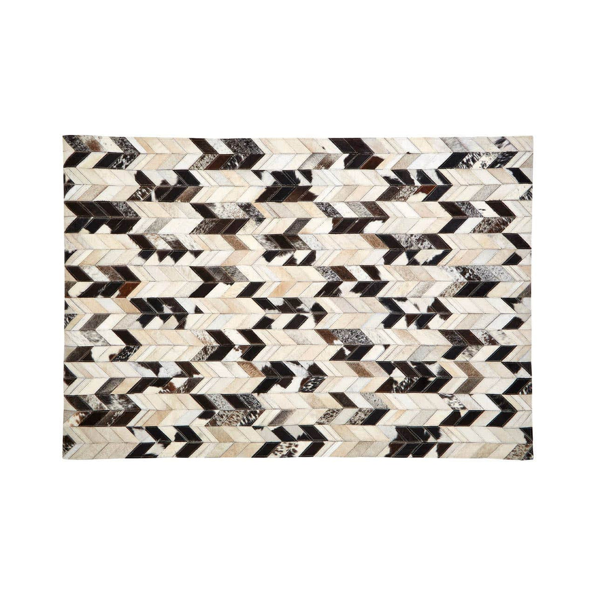 Safira Small Black / White Patchwork Rug.