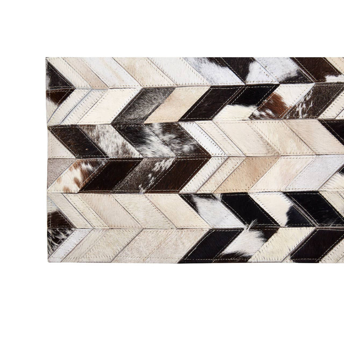 Safira Small Black / White Patchwork Rug.