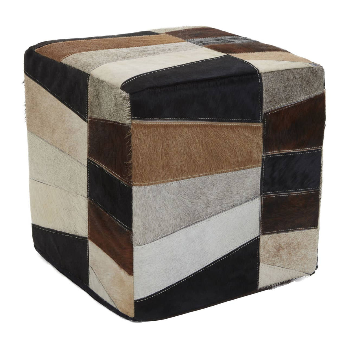 Safira Striped Pouffe.