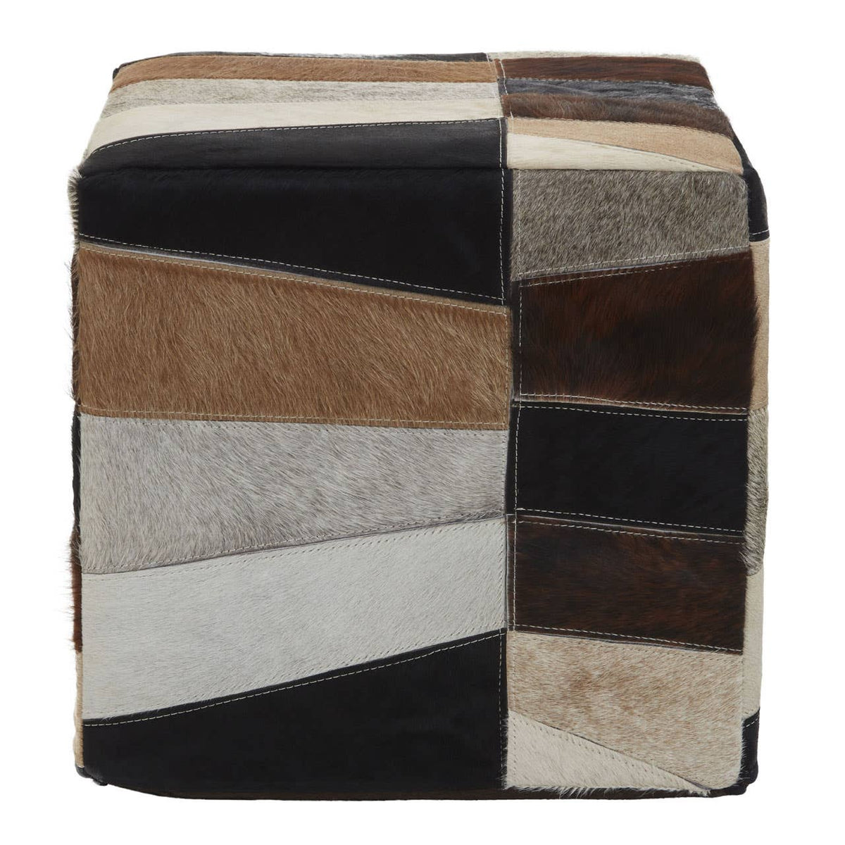 Safira Striped Pouffe.