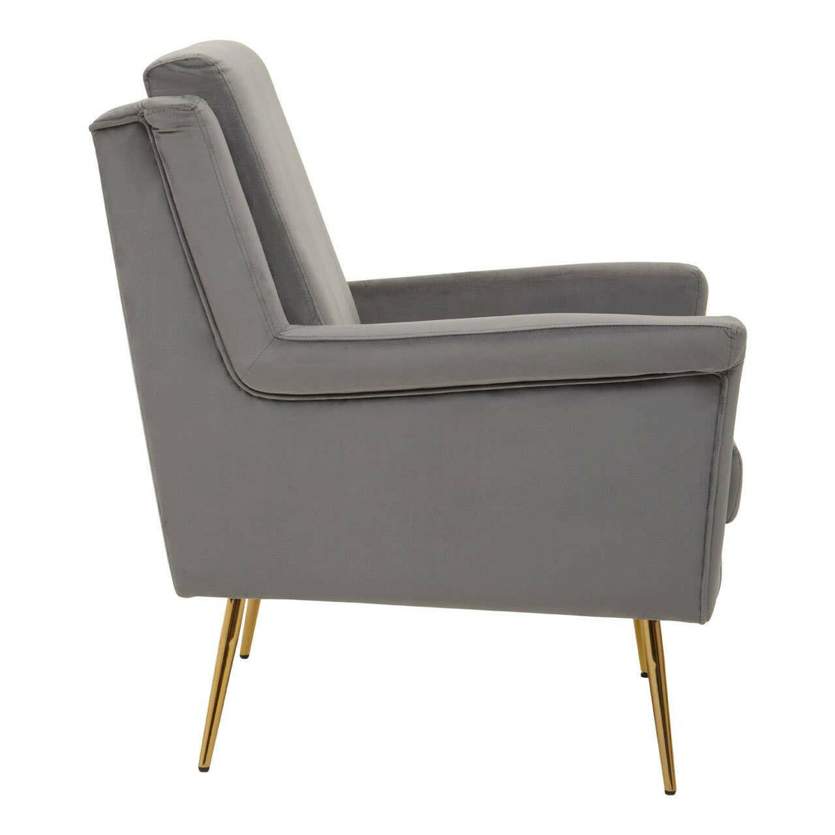Salma Grey Velvet Armchair.