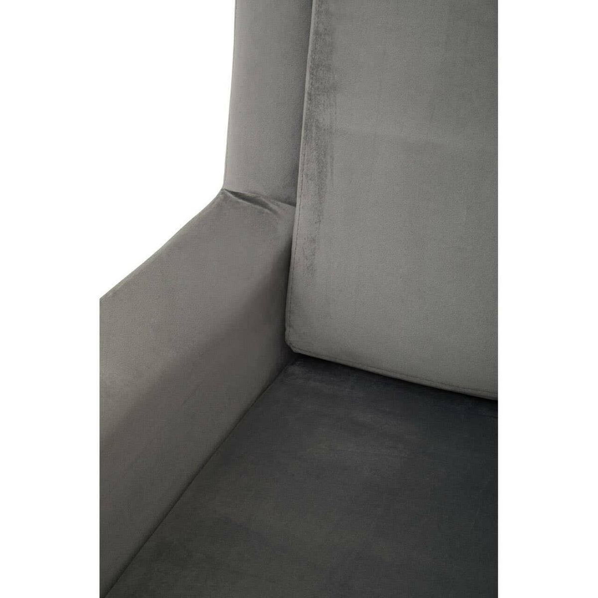 Salma Grey Velvet Armchair.
