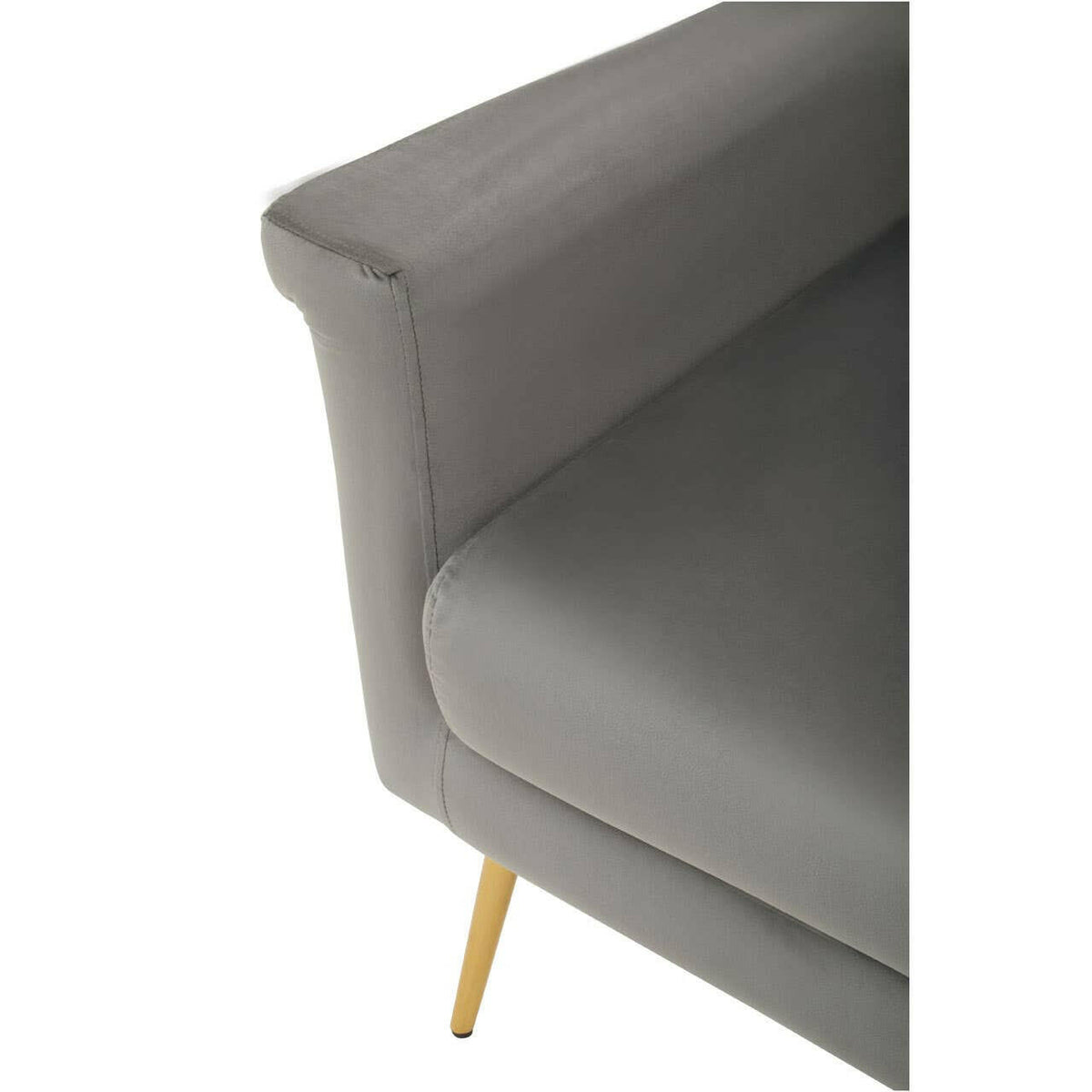 Salma Grey Velvet Armchair.