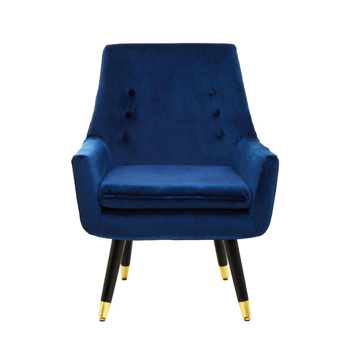 Sara Midnight Velvet Armchair.