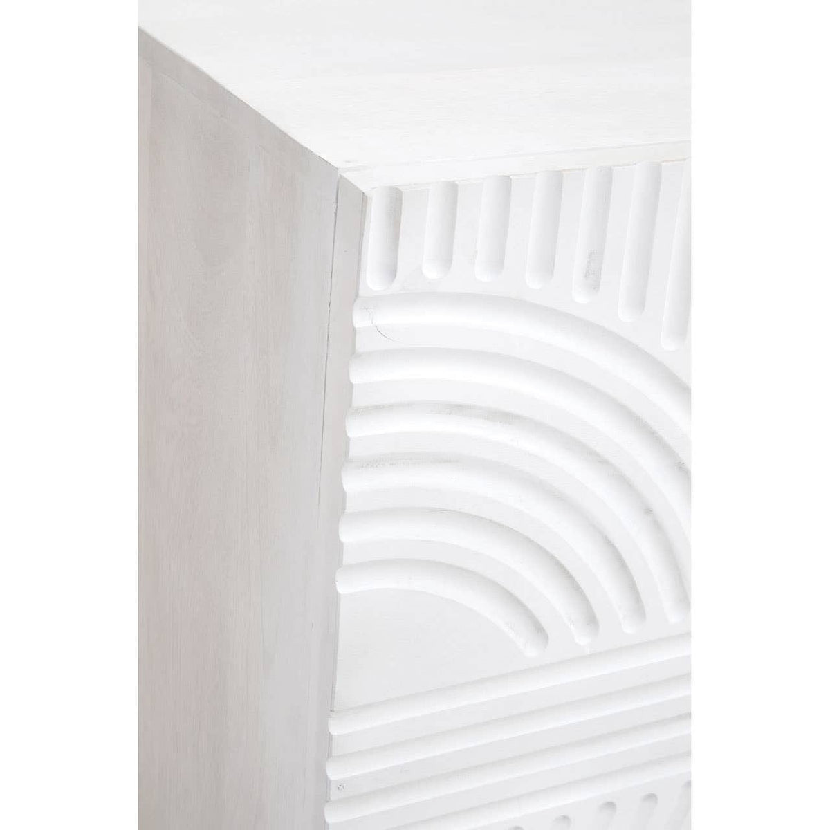 Noosa & Co. Living Saras Two Door White and Gold Mango Wood Sideboard House of Isabella UK