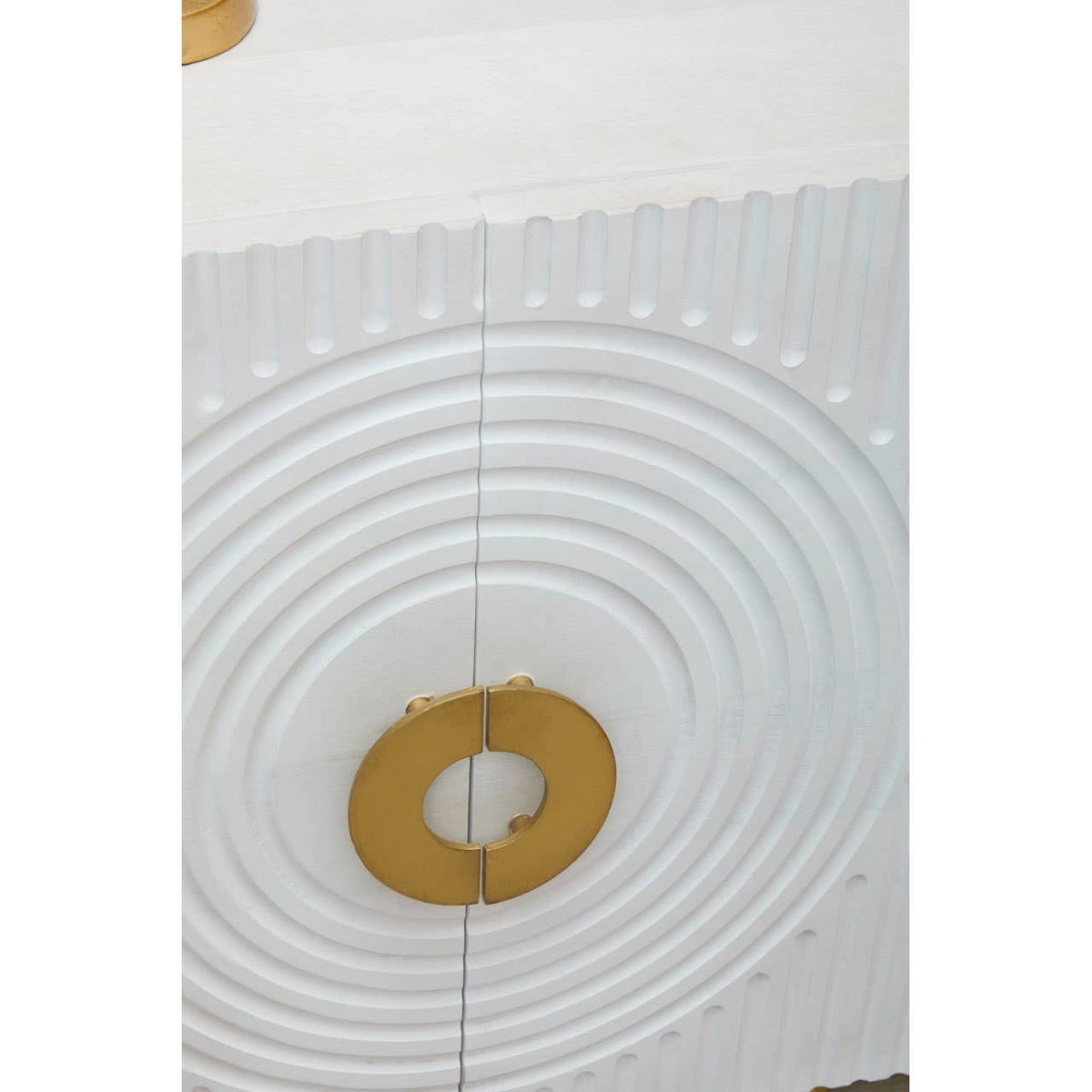 Noosa & Co. Living Saras Two Door White and Gold Mango Wood Sideboard House of Isabella UK