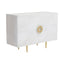 Noosa & Co. Living Saras Two Door White and Gold Mango Wood Sideboard House of Isabella UK
