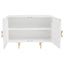 Noosa & Co. Living Saras Two Door White and Gold Mango Wood Sideboard House of Isabella UK