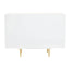 Noosa & Co. Living Saras Two Door White and Gold Mango Wood Sideboard House of Isabella UK
