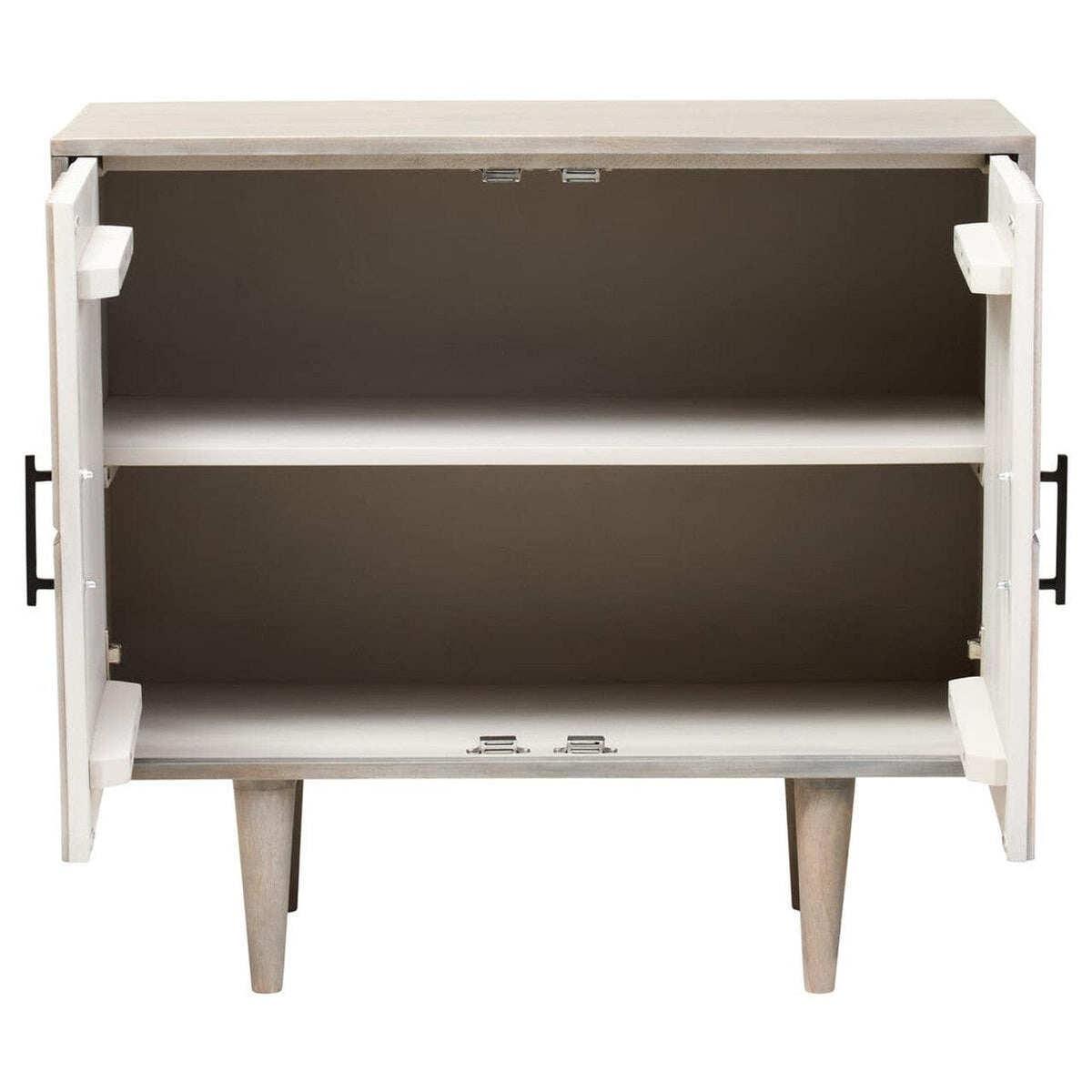 Noosa & Co. Living Satna Two Door Greywash Carved Mango Wood Sideboard House of Isabella UK