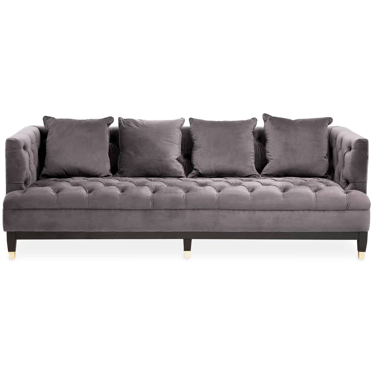 Noosa & Co. Living Sefira 3 Seat Viola Pirate Grey Fabric Sofa House of Isabella UK