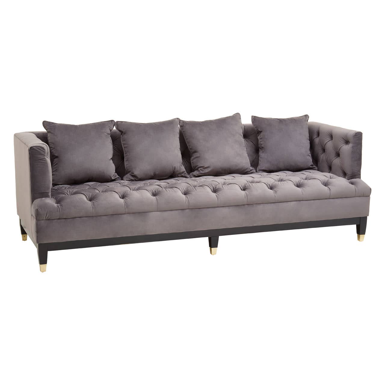 Noosa & Co. Living Sefira 3 Seat Viola Pirate Grey Fabric Sofa House of Isabella UK