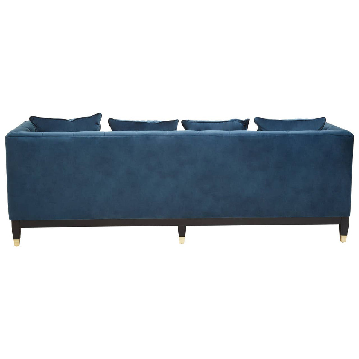 Sefira Three Seat Navy Fabric Sofa.