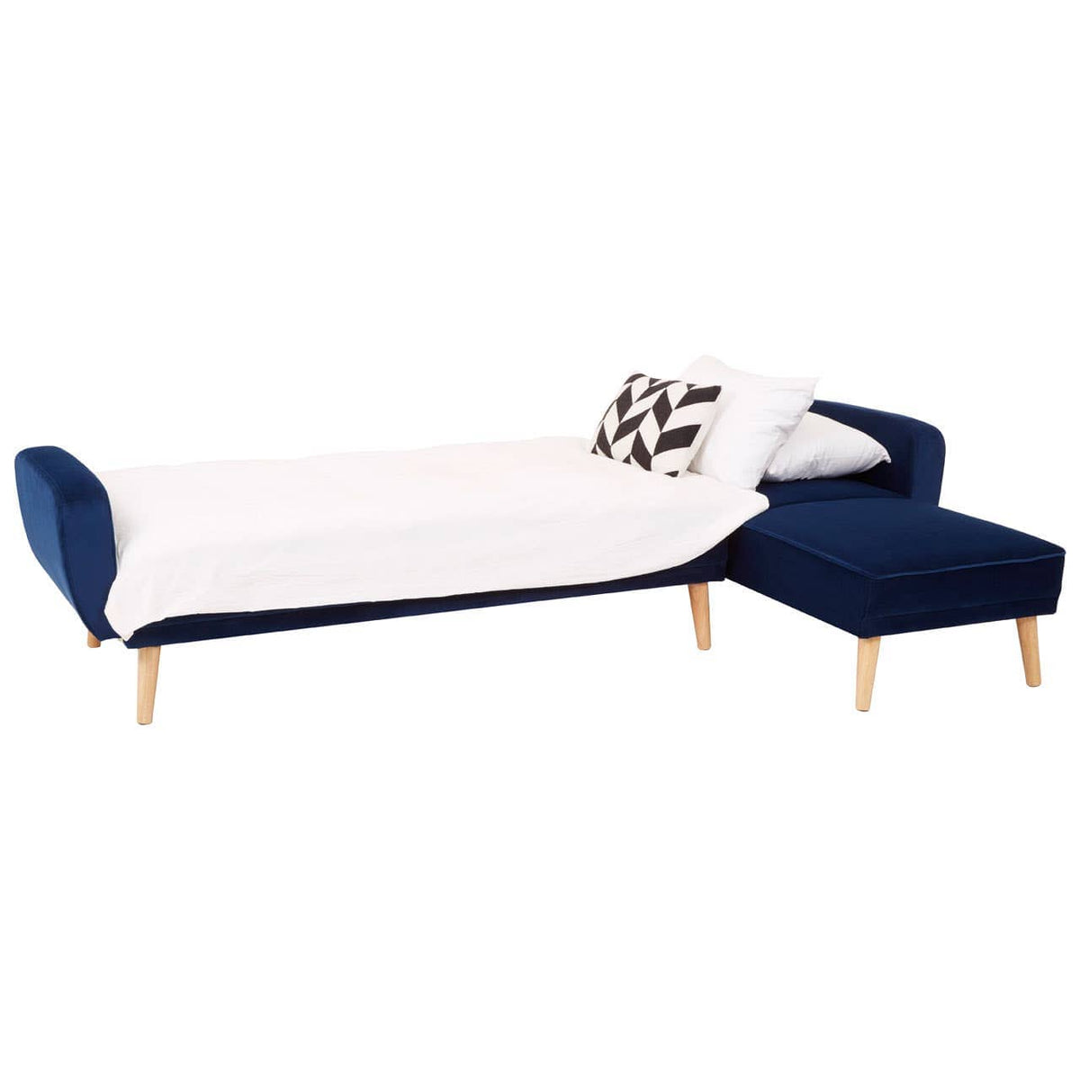 Serene 3 Seat Navy Sofa Bed.