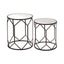 Set Of 2 Avantis Polygonal Frame Tables.