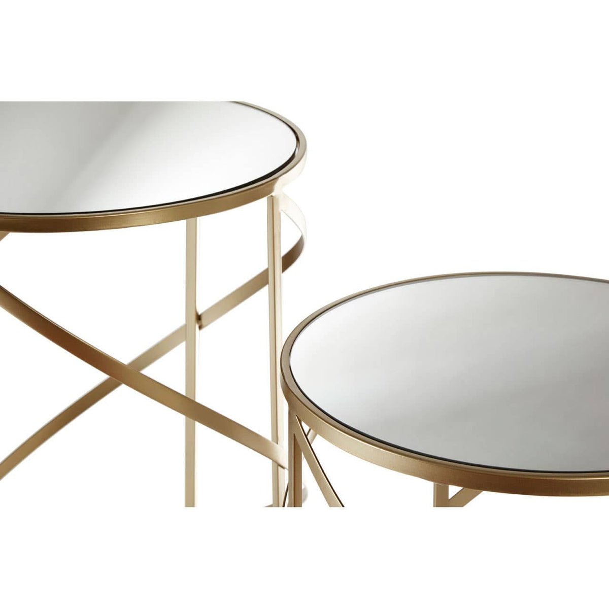 Set Of 2 Avantis Swirl Frame Tables.