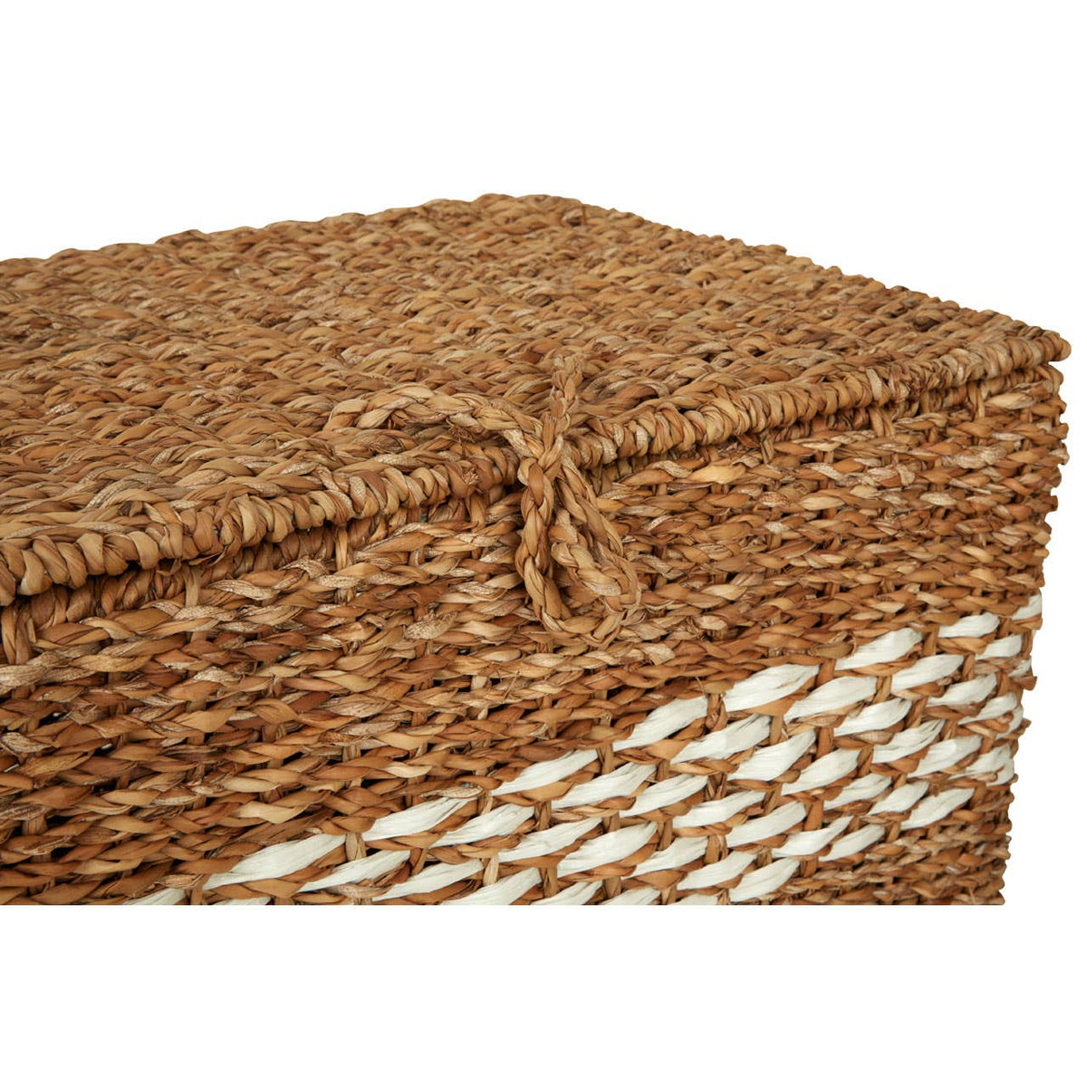 Set Of 3 Rectangular Seagrass Baskets.