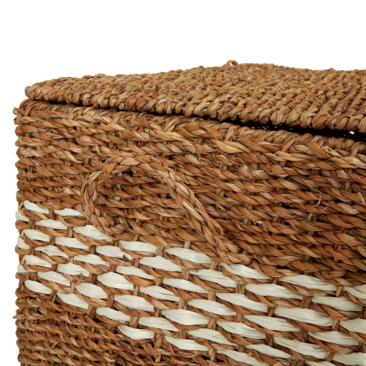 Set Of 3 Rectangular Seagrass Baskets.
