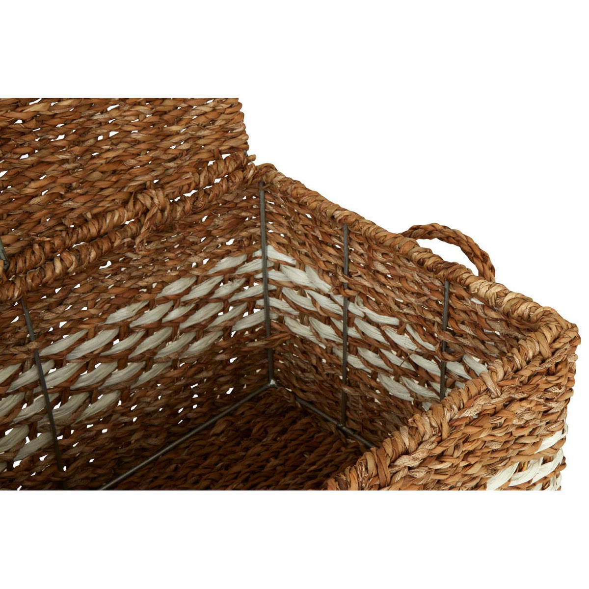 Set Of 3 Rectangular Seagrass Baskets.