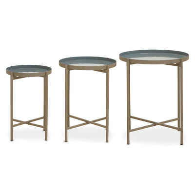 Noosa & Co. Living Set Of Three Side Table With Cross Legs House of Isabella UK