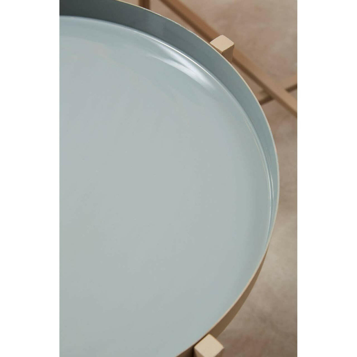 Set Of Three Side Table With Cross Legs.