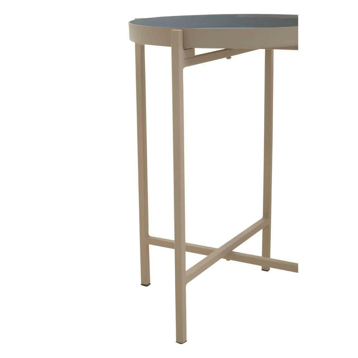 Set Of Three Side Table With Cross Legs.