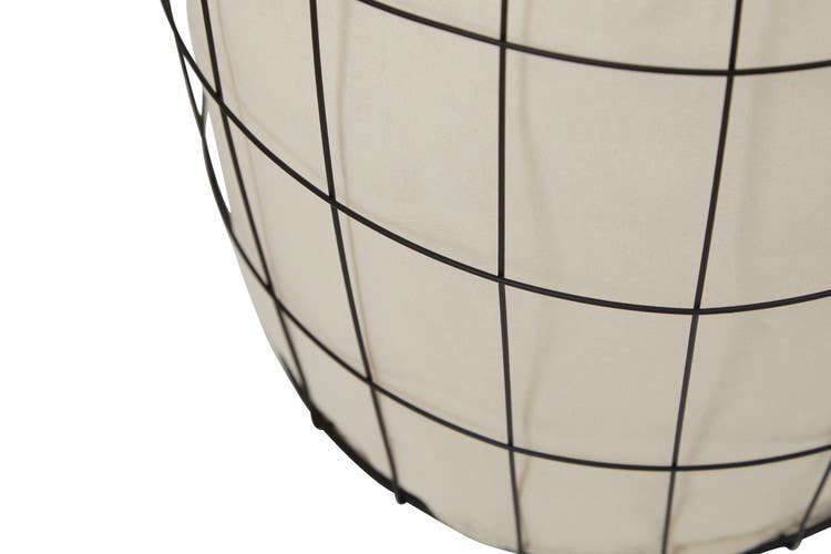 Set Of Two Matte Black Laundry Baskets.