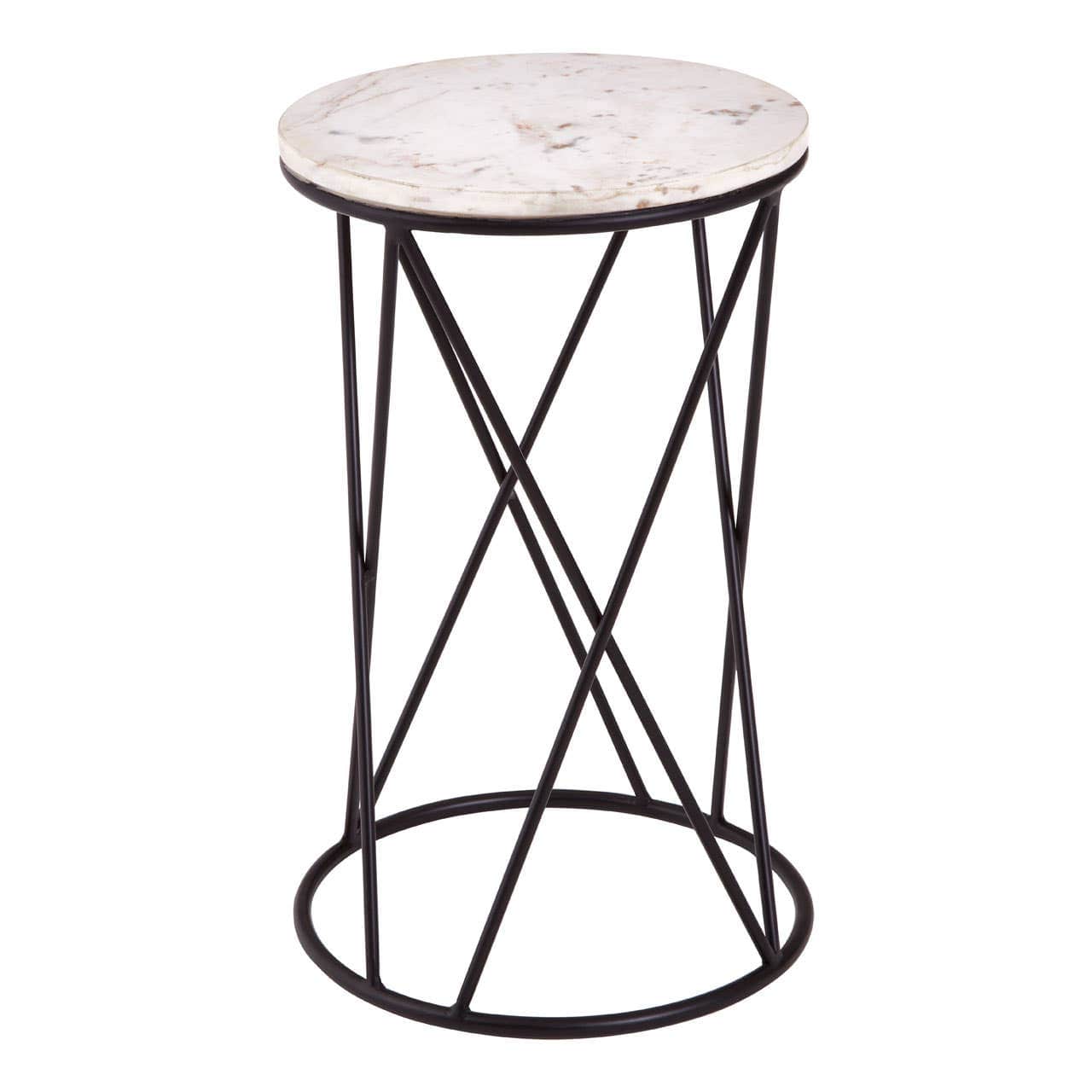 Noosa & Co. Living Shalimar Cross Design Round Side Table House of Isabella UK