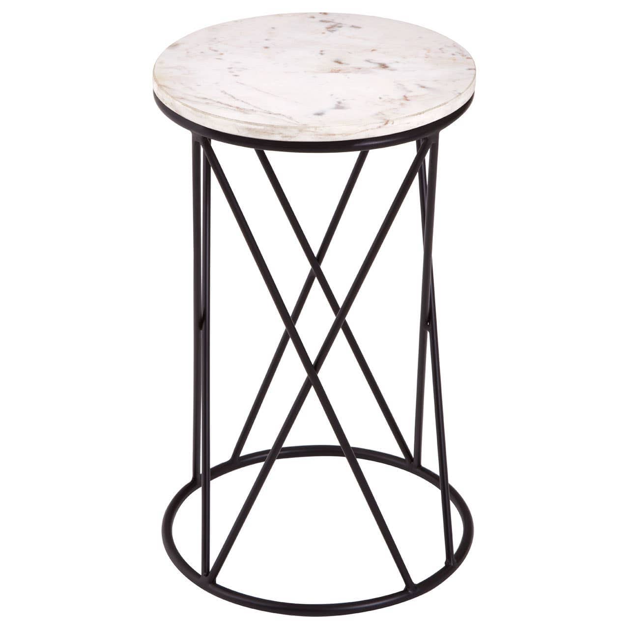 Noosa & Co. Living Shalimar Cross Design Round Side Table House of Isabella UK