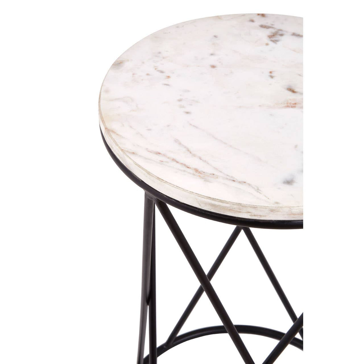 Shalimar Cross Design Round Side Table.