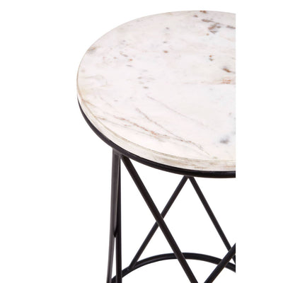 Noosa & Co. Living Shalimar Cross Design Round Side Table House of Isabella UK