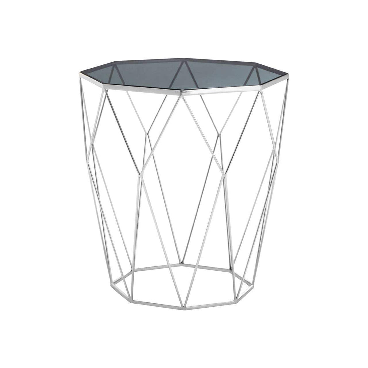 Shalimar Octagonal Silver Side Table.