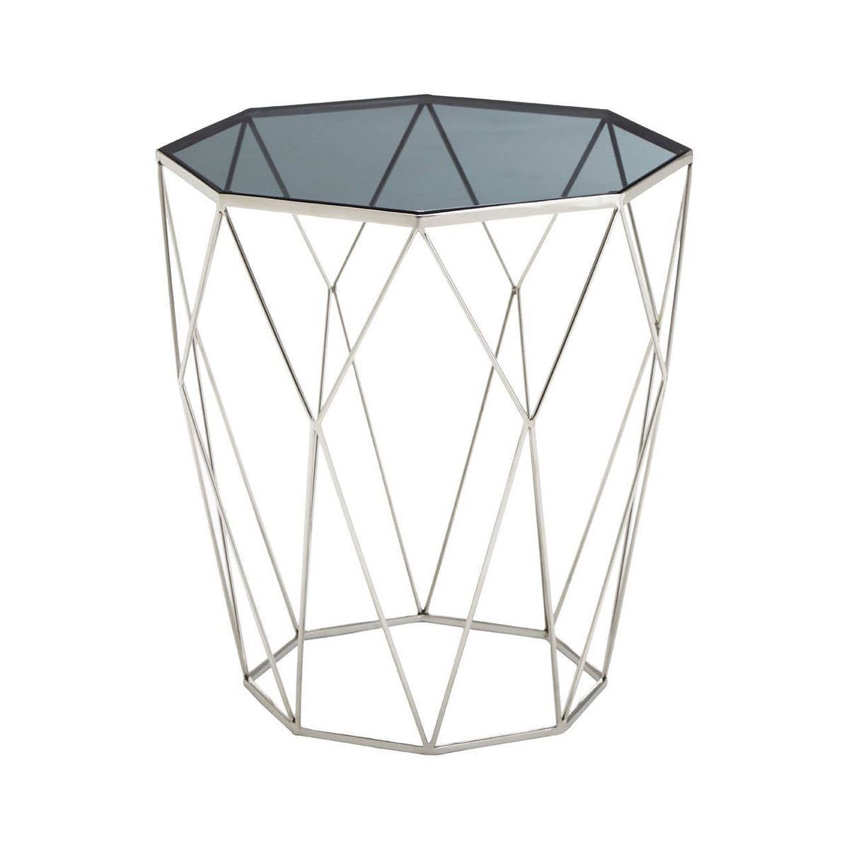 Shalimar Octagonal Silver Side Table.