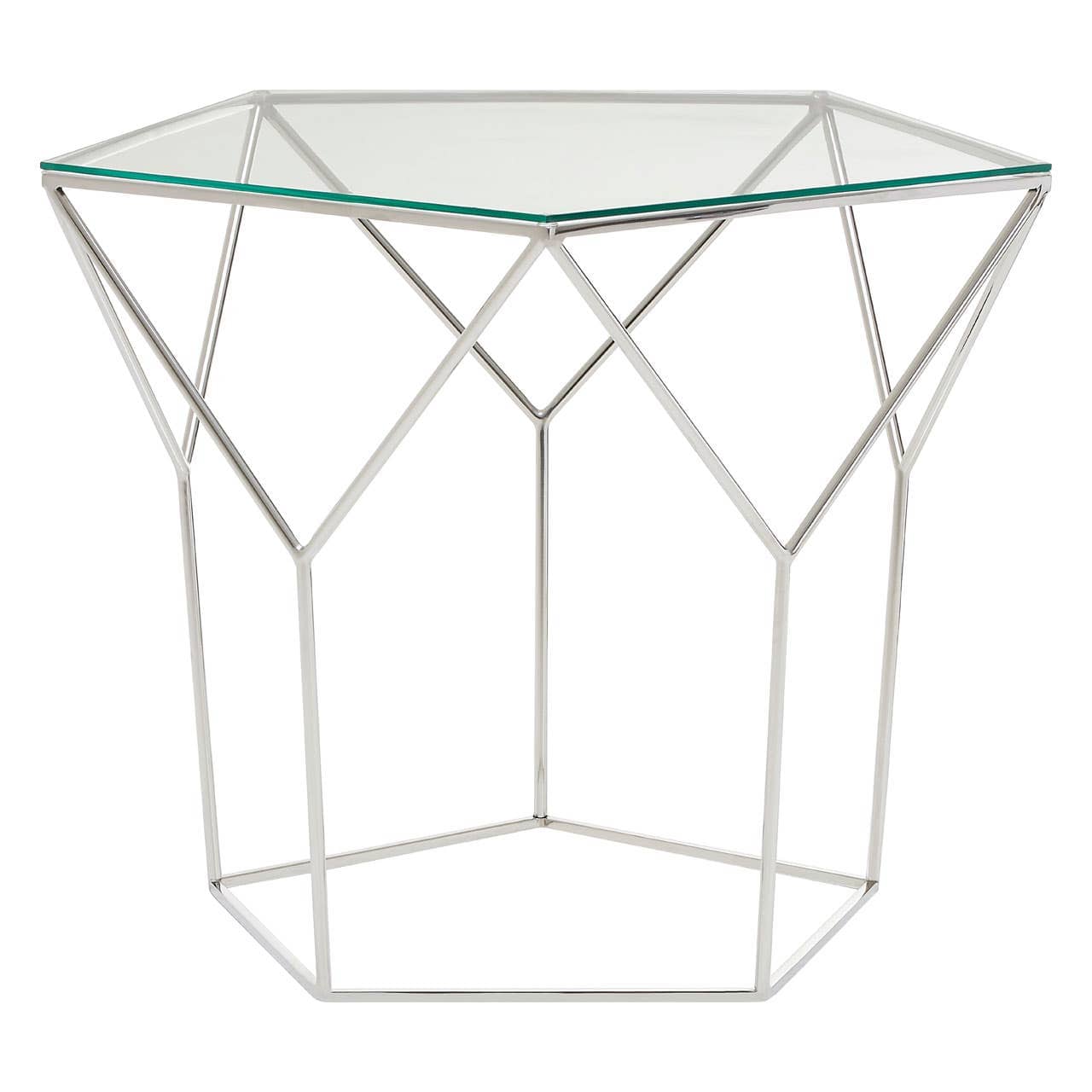 Noosa & Co. Living Shalimar Pentagonal Silver Coffee Table House of Isabella UK